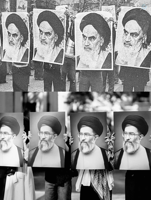 🔻تصویر زیبا و جدید از بازسازی عکس معروف عزاداران امام خمینی پس از رحلت او
#رهبر_شهید 
ما با #آمریکا #پدر کشتگی داریم