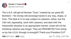 ❗️اسرائیل دیگر لبنان را بمباران نخواهد کرد.
آنها توسط ایالات متحده ممنوع شده‌اند.
