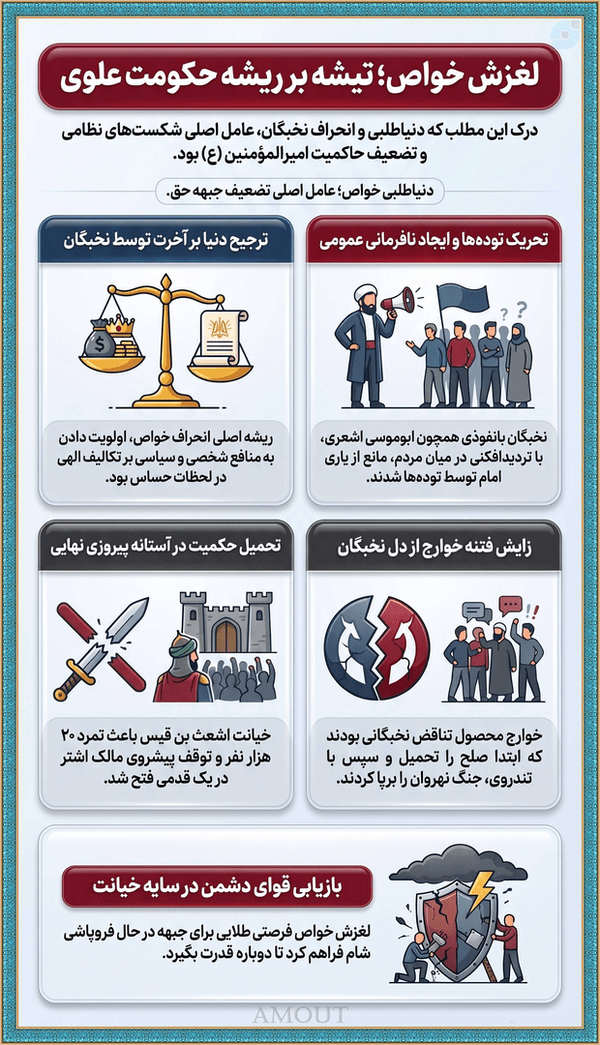 لغزش خواص، تیشه بر ریشه حکومت علوی