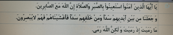 این آیات را مدام بخوانید.