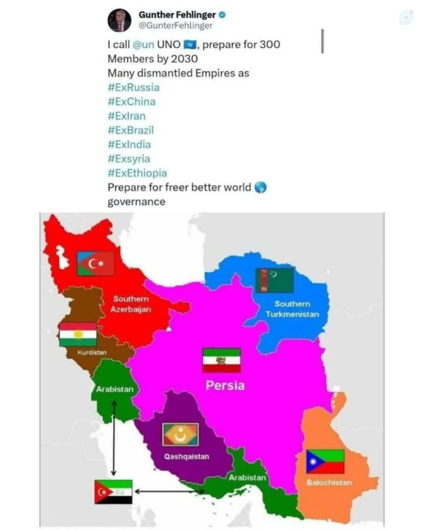 *"کدام ایرانی‌ شریف را می‌شناسید که یک وطنِ از هم‌گسیخته بخواهد؟	"*
#تجزیه