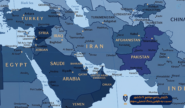 گزارش جامع مواضع ۱۶ کشور نسبت به طرفین جنگ تحمیلی سوم