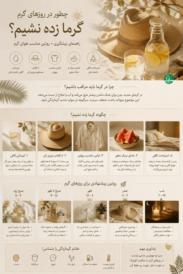 چطوری در روز های گرم گرمازده نشیم؟