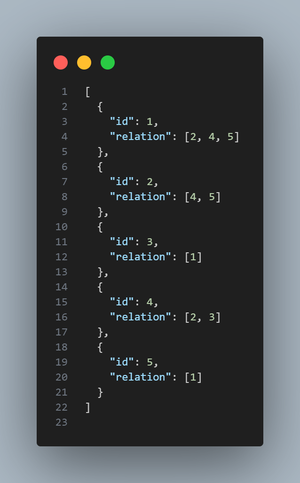 ساختار json