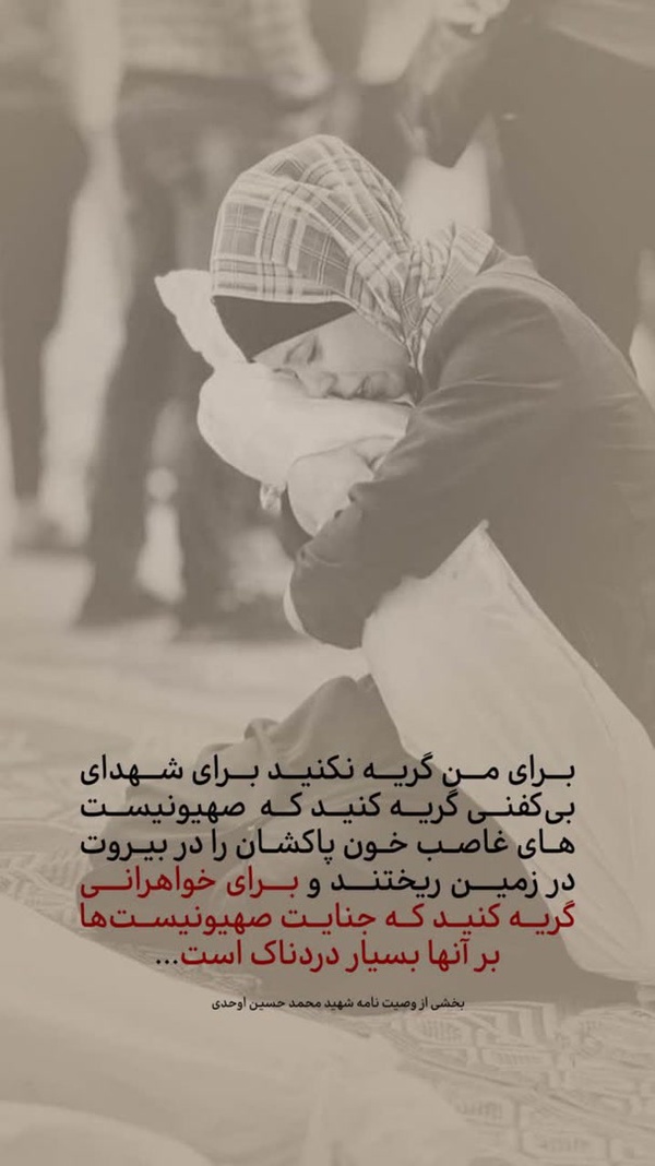 هر کسی شهید نمیشه
کسی که شهید زندگی کند شهید میشود.
#شهادت
#دلسوزی