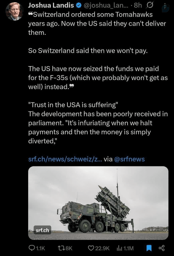 اعتماد به آمریکا در حال کاهش است»
"Trust in the USA is suffering'"