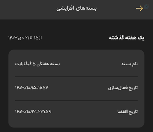 بسته خریداری شده