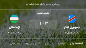 اینجا اگه ازبکستان می‌برد صعود می‌کرد؛ ما هم صعود می‌کردیم؛ کونگو حذف می‌شد. 
با این نتیجه جفتشون صعود کردن، ایران حذف شد.