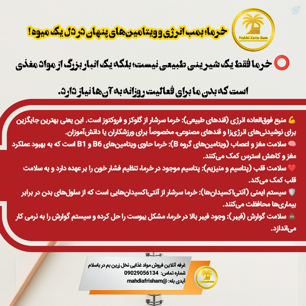 فواید خرما برای بدن